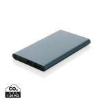 XD Collection RCS recycled plastic/aluminum 4000 mah powerbank with type C Aztec blue