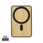 XD Collection Zen 5000mAh 5W magnetische Bambus-Powerbank aus RCS rPlastik Schwarz