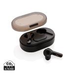 XD Collection Light up logo TWS earbuds in charging case Black