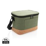 XD Collection Two tone cooler bag with cork detail Green