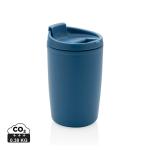 XD Collection GRS recycelter PP-Becher mit Flip-Deckel Blau