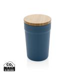 XD Collection GRS rPP-Becher mit Bambusdeckel Blau