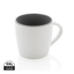 XD Collection Ceramic mug with coloured inner 300ml White/grey