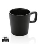 XD Collection Moderne Keramik Kaffeetasse, 300ml Schwarz/schwarz