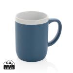 XD Collection Ceramic mug with white rim 300ml. Blue/white