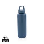 XD Collection RCS certified recycled PP water bottle with handle Aztec blue