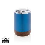 XD Collection Kleine Vakuum-Kaffeetasse aus RCS rSteel & Kork Blau
