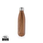 XD Collection Vakuumisolierte Stainless Steel Flasche mit Holzoptik 