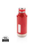 XD Collection Auslaufsichere Vakuumflasche mit Logoplatte Rot