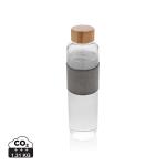 XD Collection Impact borosilicate glass bottle with bamboo lid Transparent