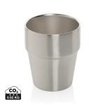 XD Collection Clark Doppelwandige RCS Kaffeetasse 300ml Silber