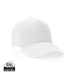 XD Collection Impact 5panel 280gr Recycled cotton cap with AWARE™ tracer White
