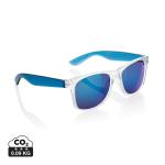XD Collection Gleam Sonnenbrille aus RCS rec. PC mit verspiegelten Gläsern Blau/weiß