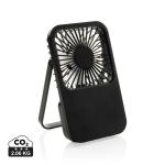 XD Collection Aervina RCS recycled plastic re-chargeable desk fan Black