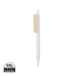 XD Collection GRS rABS Stift mit Bambus-Clip Weiß
