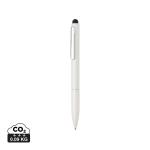 XD Collection Kymi RCS certified recycled aluminium pen with stylus White