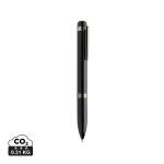 Swiss peak OSLO recycled stainless steel deluxe pen Black