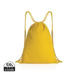 XD Collection Impact AWARE™ recycled cotton drawstring backpack 145g Yellow