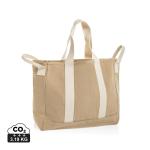 XD Xclusive BEAU AWARE™ Beach bag 400gsm recycled canvas, with side hand Fawn