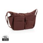 XD Xclusive KENTO URBAN RCS recycled nylon padded crossover bag Burgundy red