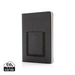 XD Collection Deluxe A5 Notebook with phone pocket Black