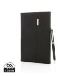 Swiss Peak deluxe A5 notebook and pen set Black