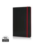 XD Collection Deluxe Hardcover A5 Notizbuch mit coloriertem Beschnitt Rot/schwarz