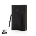 Swiss Peak Refillable notebook and pen set Black