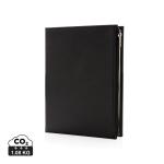 Swiss Peak A5 PU notebook with zipper pocket Black