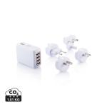 XD Collection Reiseadapter mit 4fachem USB Anschluss Weiß