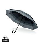 Swiss Peak AWARE™ 23" bis 27" erweiterbarer Regenschirm Schwarz/silber