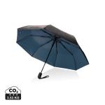 XD Collection 21" Impact AWARE™ RPET 190T Pongee dual colour mini umbrella Aztec blue