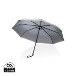 XD Collection 20.5" Impact AWARE™ RPET 190T Pongee bamboo mini umbrella Anthracite