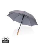 XD Collection 23" Impact AWARE™ RPET 190T auto open bamboo umbrella Anthracite