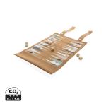 XD Collection Britton faltbares Backgammon und Damespiel Set aus Kork Braun