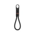 Nordic Drift Everest USB-C 60W-Schnellladekabel m. Karabiner Schwarz