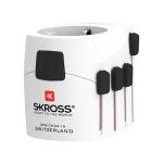 SKROSS Pro 3-Pole World Travel Adapter Weiß