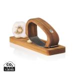 AdHoc RoccaAlio Knoblauchpresse mit Schneidebrett Braun