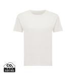 IQONIQ Yala women lightweight recycled cotton t-shirt, ivory white, pebble gray Ivory white, pebble gray | XXS