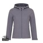 Iqoniq Makalu Damen Softshelljacke aus recyceltem Polyester, Vulkangrau meliert Vulkangrau meliert | XXS