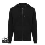 Iqoniq Abisko recycled cotton zip through hoodie, black Black | XS