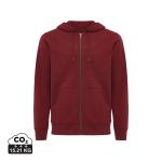 IQONIQ Abisko Zip-Kapuzenpullover aus recycelter Baumwolle, Burgunderrot Burgunderrot | XL