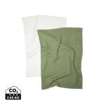 VINGA Cromer waffle kitchen towel, 2 pcs Green