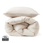 VINGA Montgomery premium cotton bed linen, 4 pcs set, white White, beige