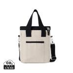 VINGA Volonne AWARE™ recycled canvas cooler tote bag, off white Off white, black