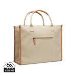 VINGA Bosler RCS recycled canvas office tote Fawn