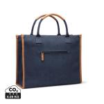 VINGA Bosler Büro-Tasche aus RCS recyceltem Canvas Navy
