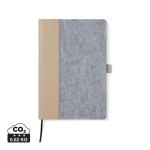 VINGA Albon GRS recycled felt notebook Convoy grey