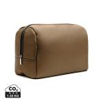 VINGA Bermond RCS recycled PU toiletry bag Brown