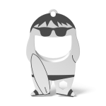 RICHARTZ® FLASCHENÖFFNER fred surfer Silver